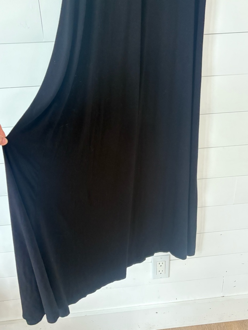 Karen Kane Tasha Black Maxi Dress Size M Stretch Rayon Sleeveless Made in USA - Picture 8 of 11